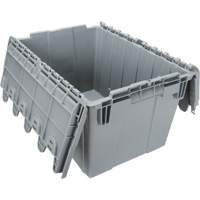 Flip Top Plastic Distribution Container, 21.65" x 15.5" x 12.5", Grey CG125 | KLETON